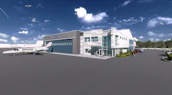 The new hangar will be able to better accommodate transient traffic up to a mid-size jet with a 78 x 24 foot door.