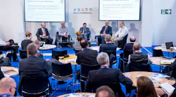 Pictured left to right Alex Veitch, Head of Global Policy, FTA, Mark Olney, General Manager - Cargo, Europe, Middle East, India and Africa, Air Canada Cargo, Conan Busby, Head of Cargo, MAG Jonas van Stekelenburg, Head of Cargo, Amsterdam Airport Schiphol, Nick Platts, Head of Cargo, Heathrow Airport