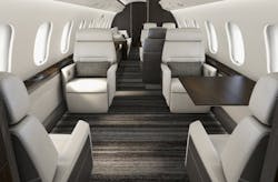 Bombardier&apos;s all-new Premier cabin for Global 6000 aircraft.