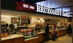 Bruegger’s Bagels offers authentic New York-style bagels and fresh sandwiches. Bruegger’s Bagels offers authentic New York-style bagels and fresh sandwiches.