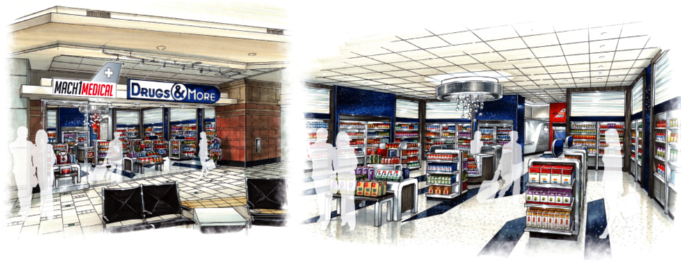 Drugs & More . features last-minute items for your travels as well as over-the-counter medication.