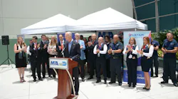 Before the press conference, Governor Scott received a briefing by Miami-Dade Aviation Department (MDAD) Director Emilio T. González and MIA staff regarding the airport’s performance in 2016 and key cargo business development initiatives, followed by a tour of LATAM Cargo’s hub facility.
