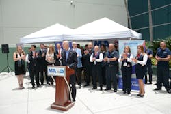 Before the press conference, Governor Scott received a briefing by Miami-Dade Aviation Department (MDAD) Director Emilio T. Gonz&aacute;lez and MIA staff regarding the airport&rsquo;s performance in 2016 and key cargo business development initiatives, followed by a tour of LATAM Cargo&rsquo;s hub facility.