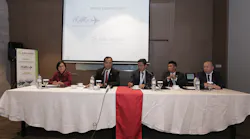 Pictured, from left to right, are Maria Kristi Endah Murni, Director of Air Transport, DGCA, Ministry of Air Transportation Indonesia; His Excellency Mr. Budi Karya Sumadi, Minister of Transportation, Indonesia; Pahala Nugraha Mansury, Chairman, INACA, President and Chief Executive Officer (CEO) Garuda; Boyke Soebroto, Chairman of Cargo Flights, INACA, and President and Chief Executive Officer of Cardig Air; and Vladimir Zubkov, Secretary General, TIACA.