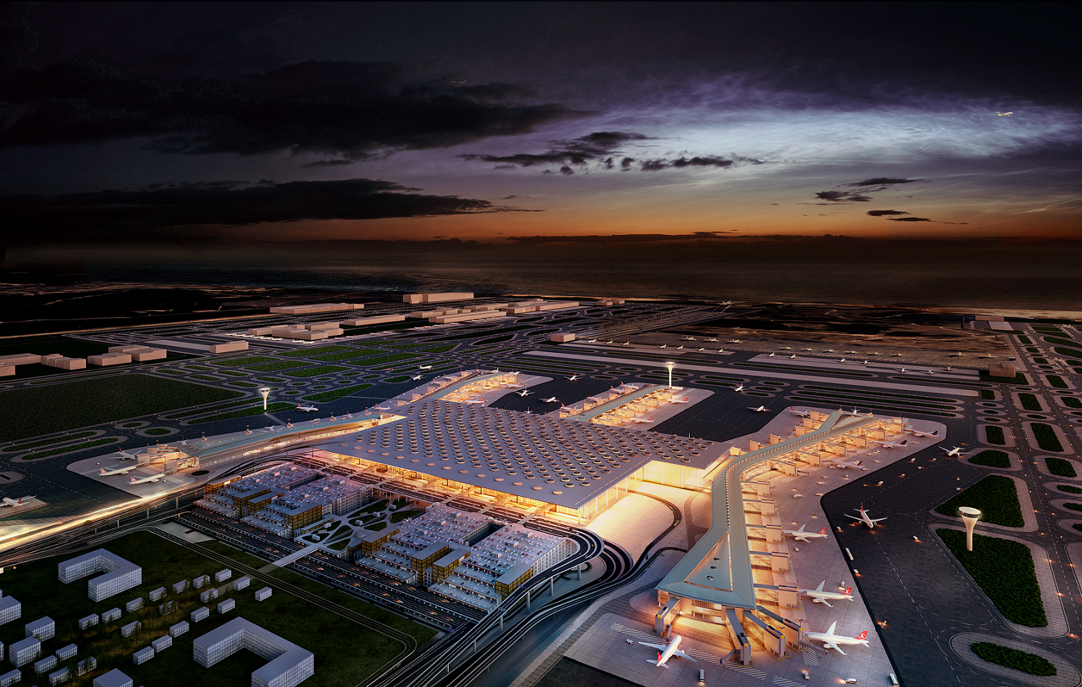 The Istanbul New Airport will be able to accommodate more than 150 million passenger annually when completed.