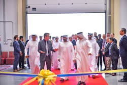 Front row from left to right: H.E. Khalifa Al Zaffin, H.E. Guenter Rauer, HH Sheikh Ahmed bin Saeed Al Maktoum, Ziad Al Hazmi