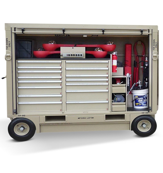 Snap on aircraft tool box clearance