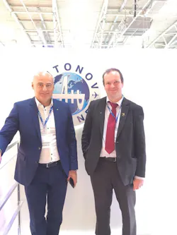 Oleg Orlov, Vice President, ANTONOV Company, Graham Witton, Managing Director, ANTONOV Airlines UK at transport logistic Munich 2017. Oleg Orlov, Vice President, ANTONOV Company, Graham Witton, Managing Director, ANTONOV Airlines UK at transport logistic Munich 2017.