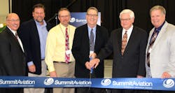 Pictured L to Right: Gene Juris, Chief Financial Officer for Greenwich AeroGroup, Pulaski County Judge Steve Kelley, Scott Roush, Director of Manufacturing for Summit Aviation, U. S. Representative Hal Rogers (KY), Eddie Girdler, Mayor of Somerset, Ky. Pictured L to Right: Gene Juris, Chief Financial Officer for Greenwich AeroGroup, Pulaski County Judge Steve Kelley, Scott Roush, Director of Manufacturing for Summit Aviation, U. S. Representative Hal Rogers (KY), Eddie Girdler, Mayor of Somerset, Ky.
