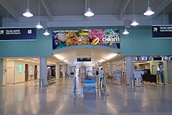 The new advertising network at CCIA will blend with the modern design and coastal flavor that’s unique to the city of Corpus Christi. The new advertising network at CCIA will blend with the modern design and coastal flavor that’s unique to the city of Corpus Christi.