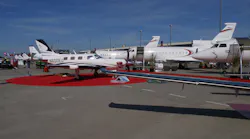Static display at EBACE 2017 in Geneva Switzerland.