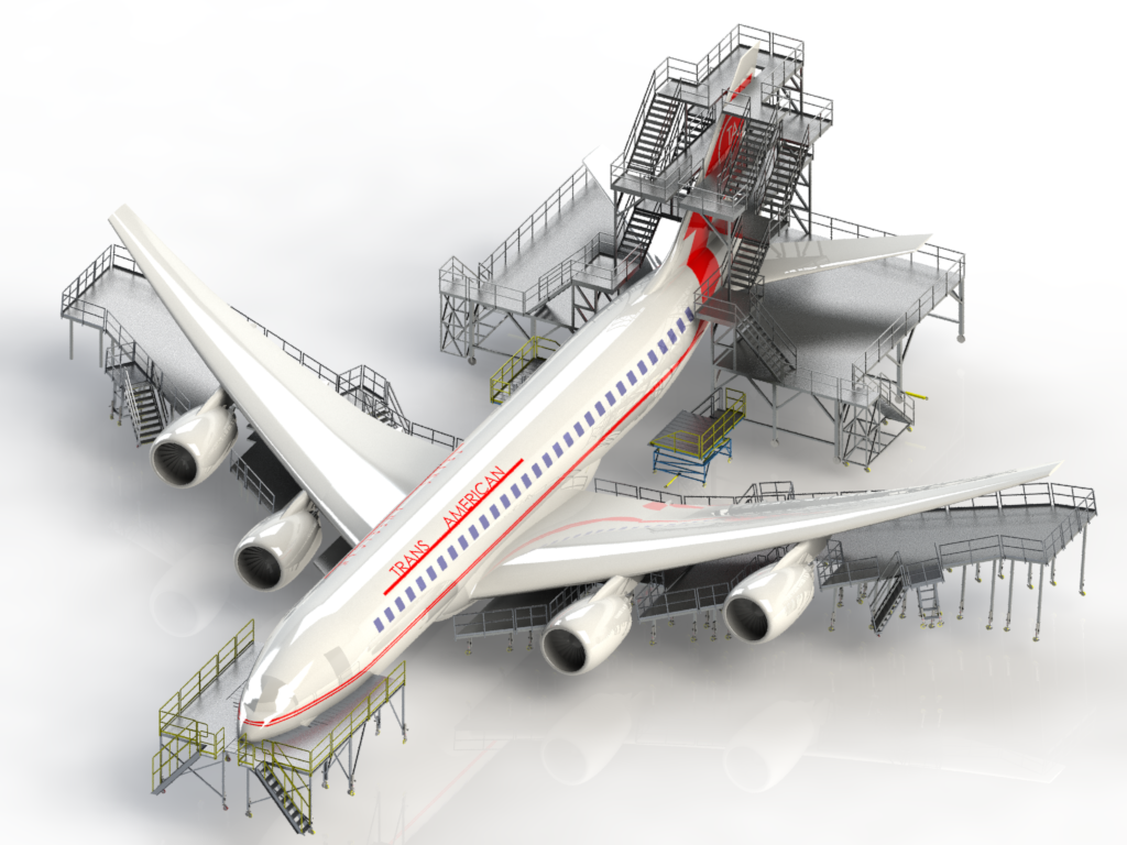 B707 Aircraft Maintenance Stands Another View C3rh5ubtc450e Cuf