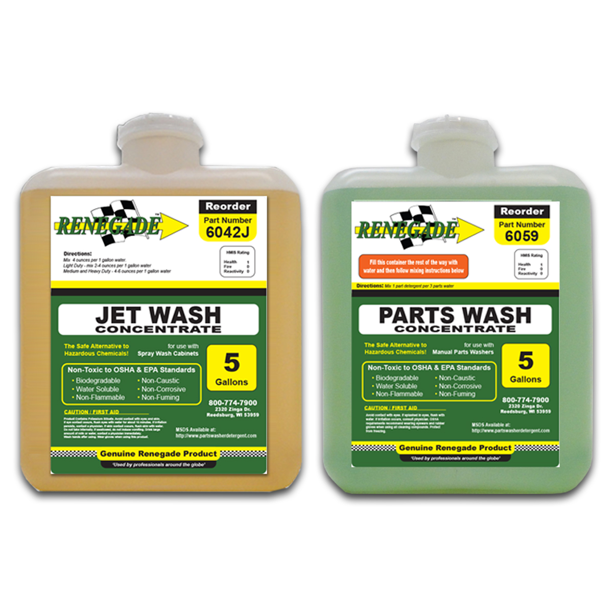 Jet Wash and Parts Wash Detergents From Renegade Parts Washers Service