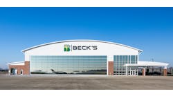 The ribbon-cutting for Beck&rsquo;s Hangar took place Sept. 1, 2016, and was attended by a crowd that included Indiana Lt. Gov. Eric Holcomb, State Rep. Tony Cook, county commissioners, council members and local business members.