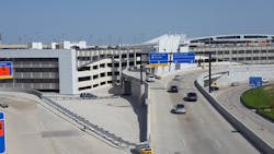 Due to the limited site access and the potential safety issues that traffic presented, McCarthy put a lot of thought, resources and employee training into how to safely move the public around the job site as well as coordinate 350-plus person workforce getting to and from the site each day. Due to the limited site access and the potential safety issues that traffic presented, McCarthy put a lot of thought, resources and employee training into how to safely move the public around the job site as well as coordinate 350-plus person workforce getting to and from the site each day.