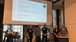 Vector Aerospace representatives, left to right - Simon Atherley, Malcolm Venturi, Matthew Veitch, Simon Wilks, Nick Mears and Matt Dennington.