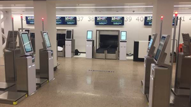The new Rockwell Collins self service bag drop systems at Birmingham Airport are reducing queuing and transaction times for passengers.