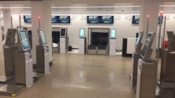 The new Rockwell Collins self service bag drop systems at Birmingham Airport are reducing queuing and transaction times for passengers. The new Rockwell Collins self service bag drop systems at Birmingham Airport are reducing queuing and transaction times for passengers.