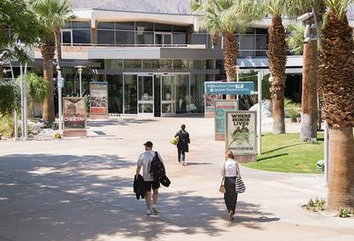 Palm Springs International Airport arrival courtyard static displays
