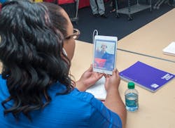 Five interactive digital screens with individual receivers are now featured at the redesigned Delta Sky Assist so customers can connect face-to-face with Delta specialists. Five interactive digital screens with individual receivers are now featured at the redesigned Delta Sky Assist so customers can connect face-to-face with Delta specialists.