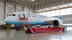 Boeing Shanghai and Xiamen Air Celebrate the Completion of 787 C check 59a72f0340f54