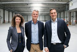 Left to right: Réka Sebestyén, Head of Property Development and Leasing; René Droese, Director Property and Cargo; and Jozsef Kossuth, Cargo Manager, Budapest Airport. Left to right: Réka Sebestyén, Head of Property Development and Leasing; René Droese, Director Property and Cargo; and Jozsef Kossuth, Cargo Manager, Budapest Airport.