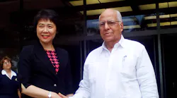 ​ICAO Secretary General Dr. Fang Liu (right), meets with Mr. Ricardo Cabrisas, the Vice President of the Council of Ministers of the Republic of Cuba and Minister of the Economy and Planning. During her mission, Dr. Liu encouraged Minister Cabrisas and other Cuban senior officials to continue pursuing pragmatic approaches to sustainable aviation development for economic and social progress, particularly with regards to data analysis and aviation security and facilitation.