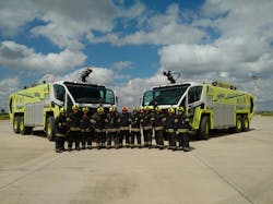 Oshkosh Airport Products is delivering three more Oshkosh® Striker® 6 X 6 aircraft rescue and fire fighting (ARFF) vehicles to airports administered and operated by Servicios Aeroportuarios Bolivianos S.A. (SABSA) for the country of Bolivia Oshkosh Airport Products is delivering three more Oshkosh® Striker® 6 X 6 aircraft rescue and fire fighting (ARFF) vehicles to airports administered and operated by Servicios Aeroportuarios Bolivianos S.A. (SABSA) for the country of Bolivia