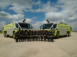 Oshkosh Airport Products is delivering three more Oshkosh&circledR; Striker&circledR; 6 X 6 aircraft rescue and fire fighting (ARFF) vehicles to airports administered and operated by Servicios Aeroportuarios Bolivianos S.A. (SABSA) for the country of Bolivia
