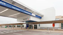 Main Entrance at DFW Terminal A with Monumental Canopy to Embellish the Entrance