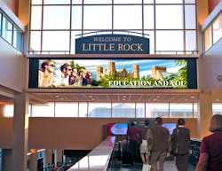 The new advanced advertising program at Clinton National Airport will include an aesthetically balanced network that integrates technology and symmetry to deliver advertising messages in creative ways while enhancing the passenger experience. The new advanced advertising program at Clinton National Airport will include an aesthetically balanced network that integrates technology and symmetry to deliver advertising messages in creative ways while enhancing the passenger experience.