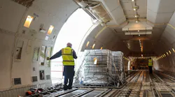 Loading the CargoLogicAir 747 freighter at East Midlands Airport yesterday 59c50ab5284dc