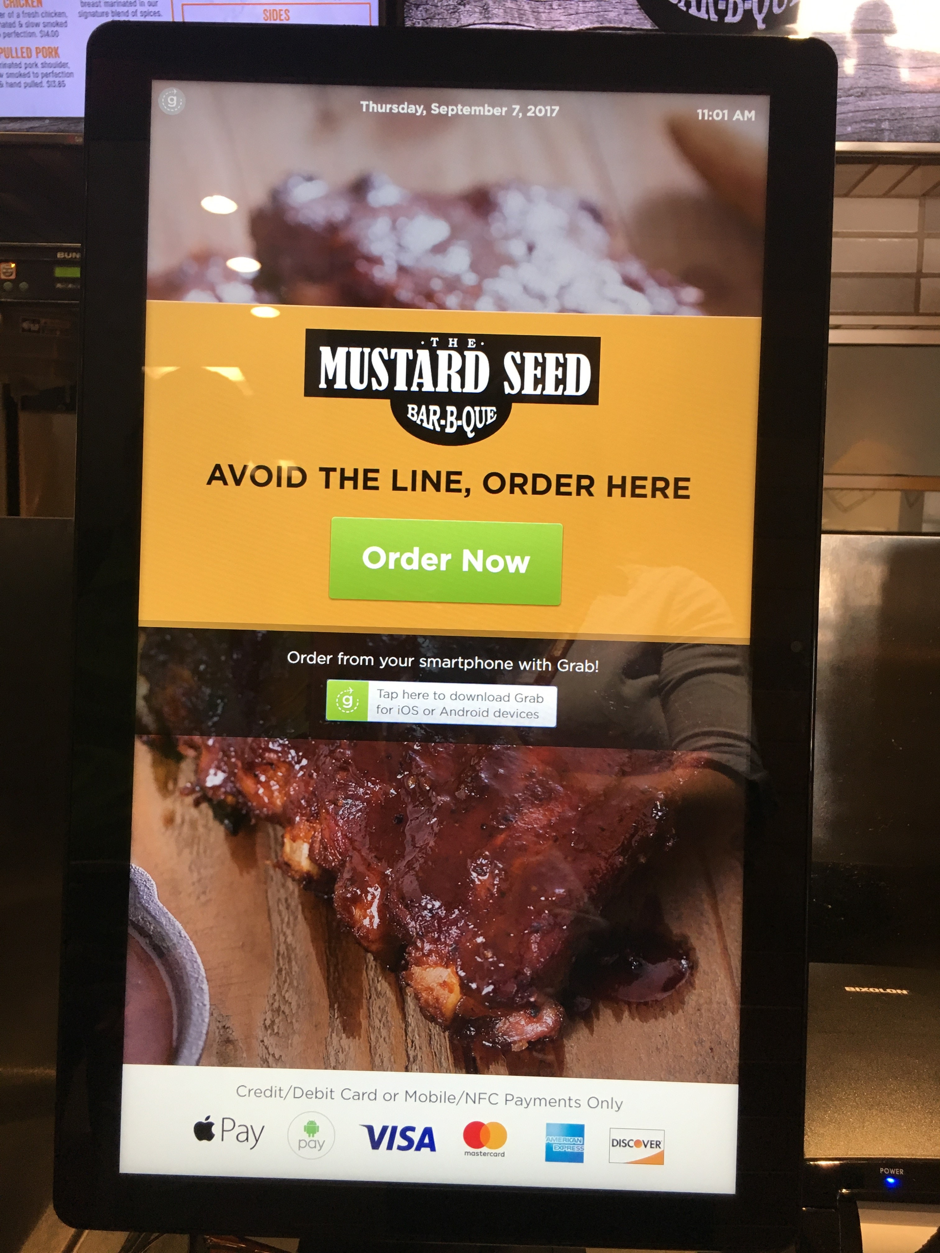 The kiosk technology features an interface designed for quick ordering with intelligent upselling and customization components and includes point-to-point encrypted (P2PE) credit card payments, including Apple Pay, Android Pay and other &ldquo;tap-to-pay&rdquo; options.