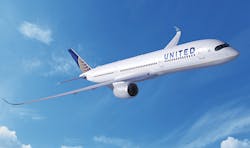 An artist’s impression of a United Airlines A350-900 powered by Rolls-Royce Trent XWB engines An artist’s impression of a United Airlines A350-900 powered by Rolls-Royce Trent XWB engines