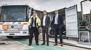 Left to right - Chris Pearson, airport manager and senior air traffic controller; Russell Halley general aviation account manager, Air BP and Stuart Reid chief financial officer, Isles of Scilly Steamship Group.