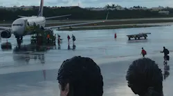 The last Delta Air Lines flight departs Key West International Airport Sept. 7 before Hurricane Irma made landfall.