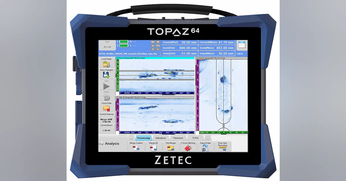 Zetec Introduces TOPAZ64 Phased Array Ultrasound Instrument for ...