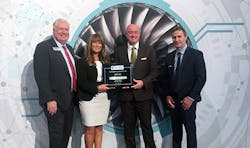 Andy Robinson, Rolls-Royce, VP Services - Business Aviation; Kimberley Rubush, Rolls-Royce, Service Manager, Service Centers; Grant Ingall, ExecuJet Aviation Group, Maintenance Director Australasia; Jared Kirk, ExecuJet Aviation Group, Maintenance Manager Sydney. Andy Robinson, Rolls-Royce, VP Services - Business Aviation; Kimberley Rubush, Rolls-Royce, Service Manager, Service Centers; Grant Ingall, ExecuJet Aviation Group, Maintenance Director Australasia; Jared Kirk, ExecuJet Aviation Group, Maintenance Manager Sydney.