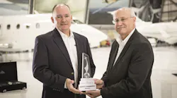 Mark Chaffinch, Chief Pilot at Norfolk Southern Corporation and Andy Nureddin, Vice President, Customer Response and Training, Bombardier Business Aircraft.