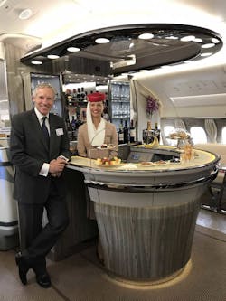 Mark Edwards, CEO of AIM Altitude, stood at the Horseshoe Bar at the celebration event in Hamburg. Mark Edwards, CEO of AIM Altitude, stood at the Horseshoe Bar at the celebration event in Hamburg.