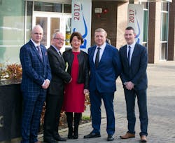 From left to right: John Drysdale, Business Development Director from Shannon Group plc; Dr. Desmond Fitzgerald; Rose Hynes, Shannon Group Chairman; Pat Breen, Minister of State; Richard O&rsquo;Grady, Sales and Marketing Director at Magellan Aviation Group.