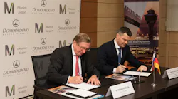 Michael Kerkloh, president and CEO of Munich Airport and Dmitriy Kamenshchik, chairman of the board, Moscow Domodedovo Airport Group