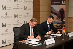 Michael Kerkloh, president and CEO of Munich Airport and Dmitriy Kamenshchik, chairman of the board, Moscow Domodedovo Airport Group