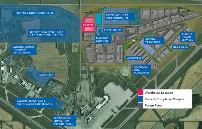 Costco To Build New Warehouse At Edmonton International Airport Aviation Pros Edmonton International Airport Parking Map
