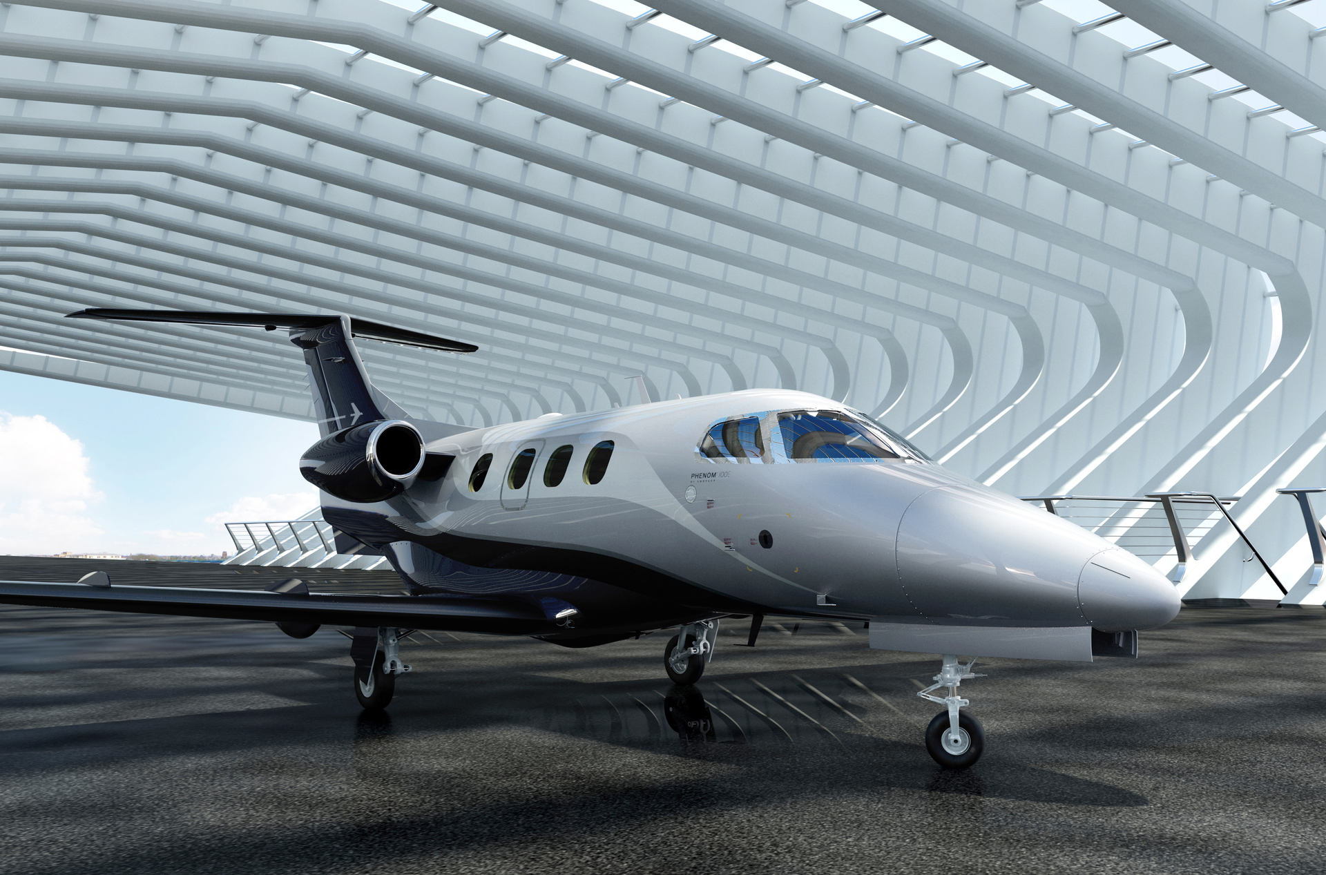 Embraer Phenom 100 inside hangar 5a09b432adcdb