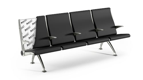 Arconas Flyaway seating with cut-out showing integrated Amulet Ballistic Barrier