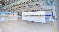 Atlantic Aviation wanted to create a 43,000 square-foot maintenance hangar on an under-utilized area of the existing site that could accommodate up to four Gulfstream G650 aircraft.