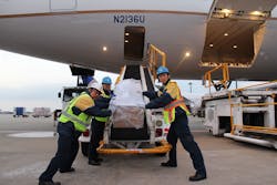 Newark Liberty Airport&apos;s Tsukiji Fishroom features fish flown directly from Tokyo&rsquo;s iconic Tsukiji Fish Market, the largest wholesale fish and seafood market in the world. Here fresh fish is loaded onto United&apos;s 777-300 aircraft.