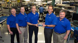 From left to right: Jim Mazurek – Senior Director Aviation Operations, Trevor Whitney – Aviation Plant Manager, Cliff Pemble – President and CEO, Phil Straub – Executive Vice President, Managing Director of Aviation, Carl Wolf - Vice President, Aviation Marketing and Sales.