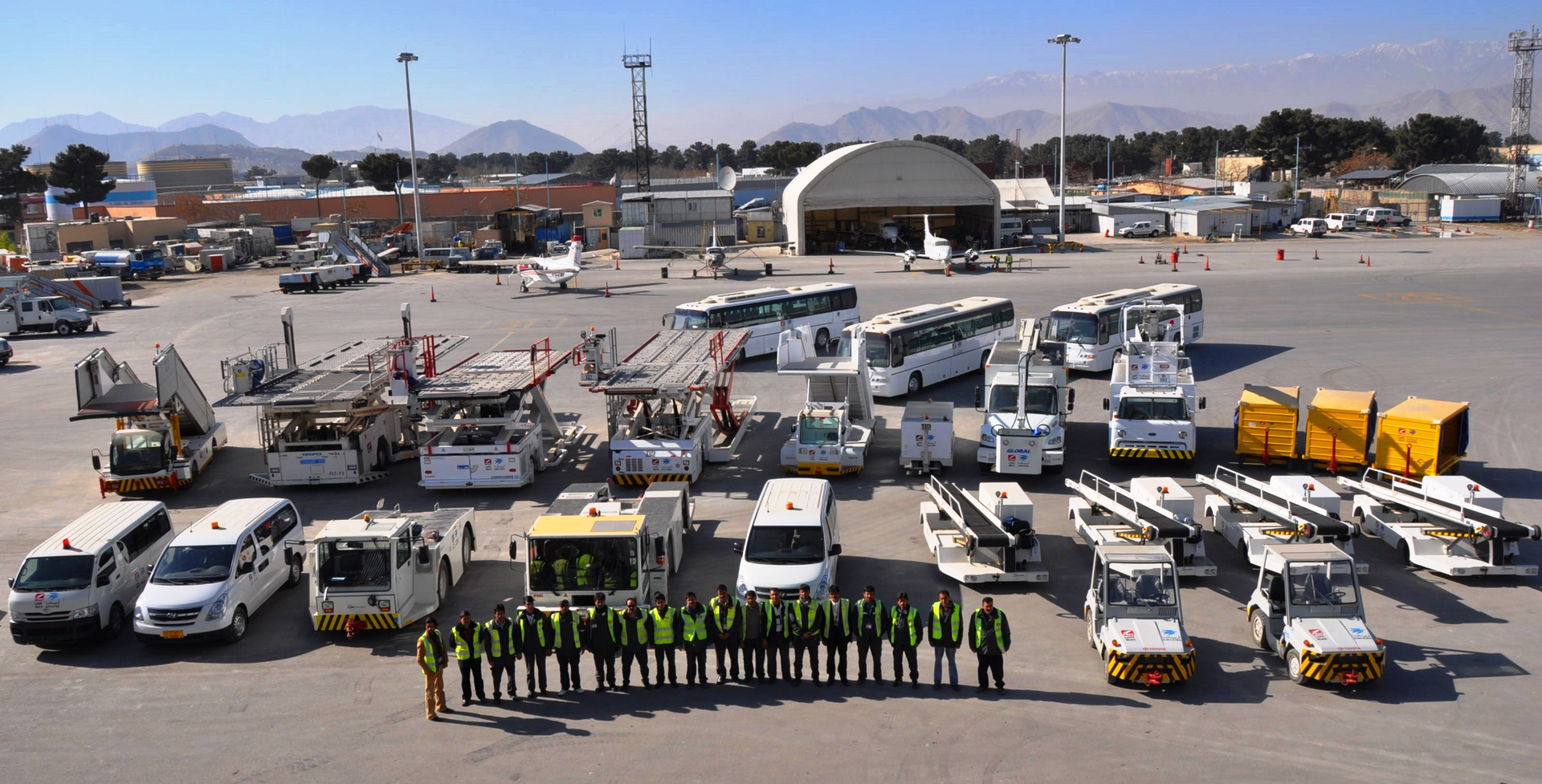 Through its operations at the three major airports in Afghanistan, NAS serves more than 3,000 flights and over 900,000 passengers per year.